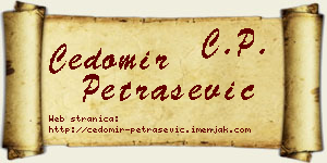 Čedomir Petrašević vizit kartica